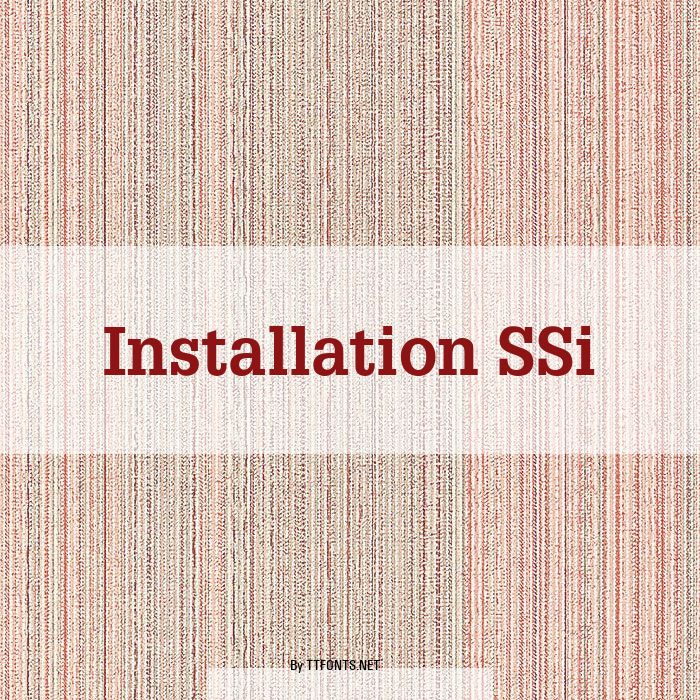 Installation SSi example