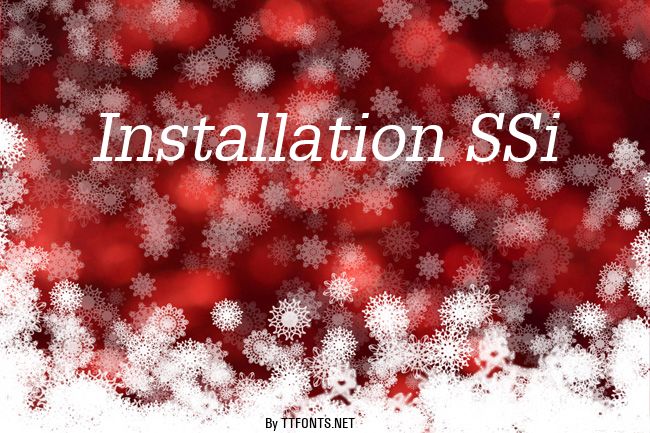 Installation SSi example