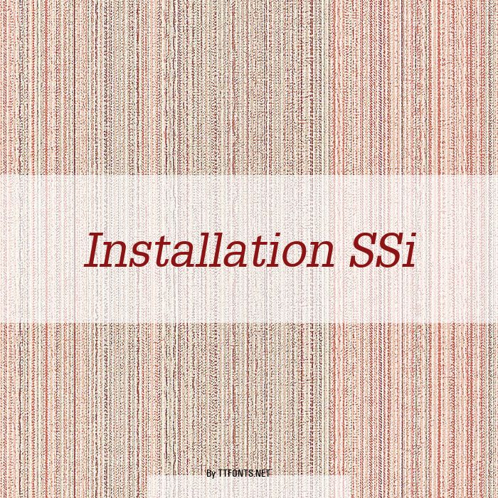 Installation SSi example