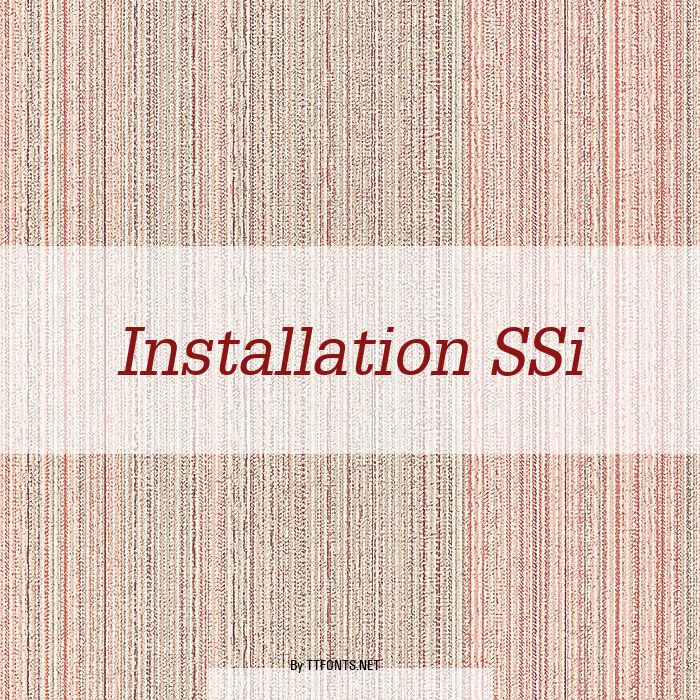 Installation SSi example