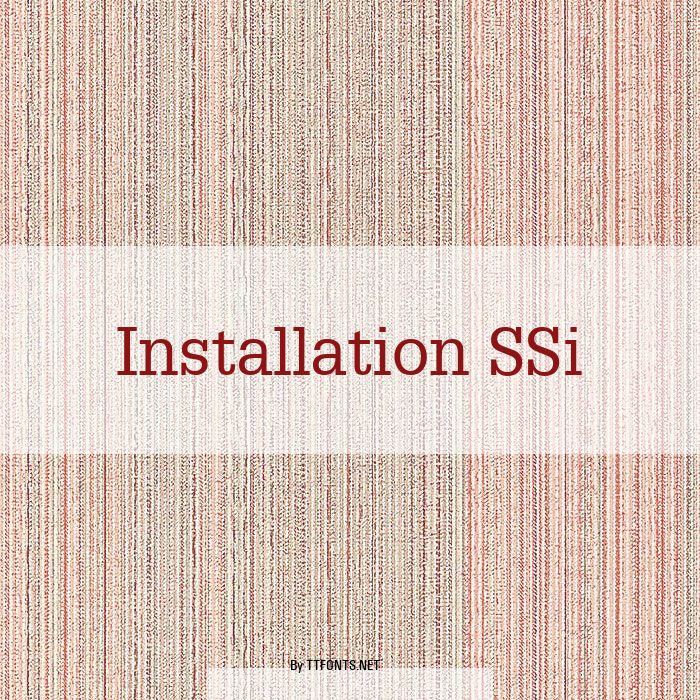Installation SSi example
