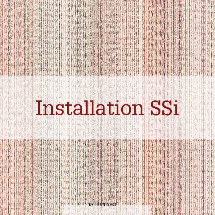 Installation SSi example