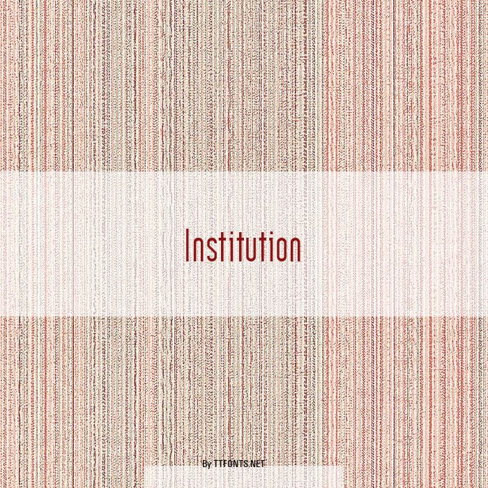 Institution example