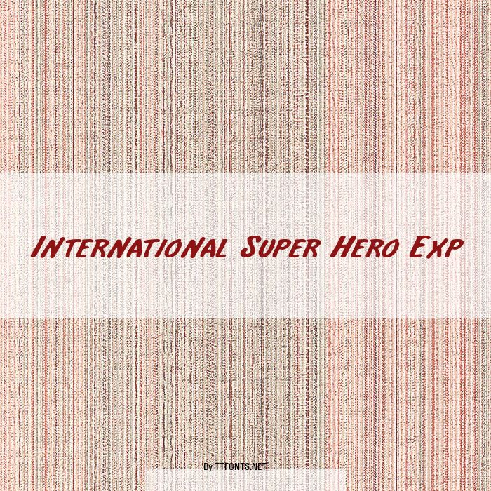 International Super Hero Exp example