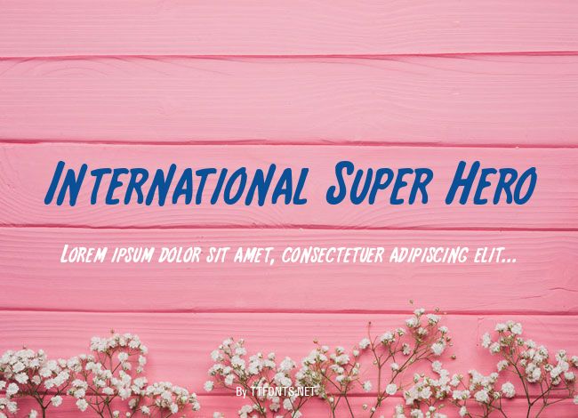 International Super Hero example
