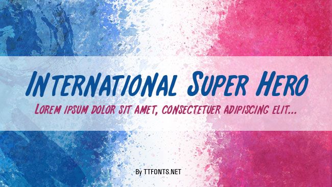International Super Hero example