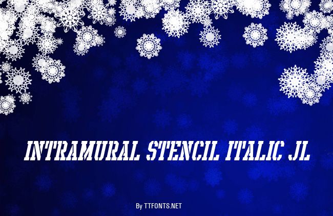 Intramural Stencil Italic JL example