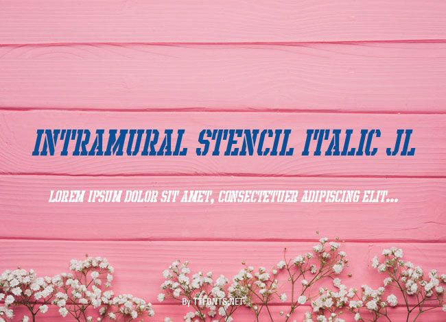 Intramural Stencil Italic JL example