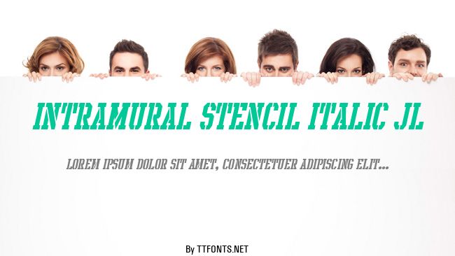Intramural Stencil Italic JL example