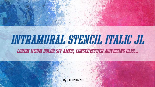 Intramural Stencil Italic JL example