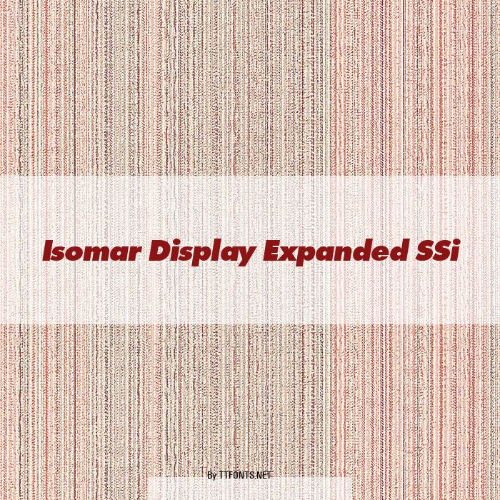 Isomar Display Expanded SSi example