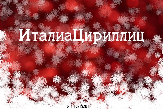 ItaliaCyrillic example