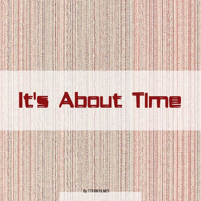 It's About Time example