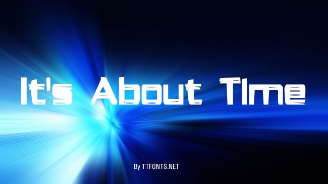 It's About Time example