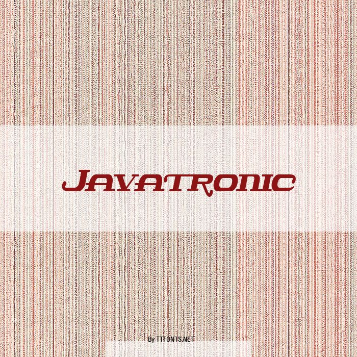 Javatronic example