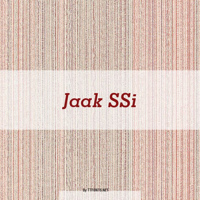 Jaak SSi example