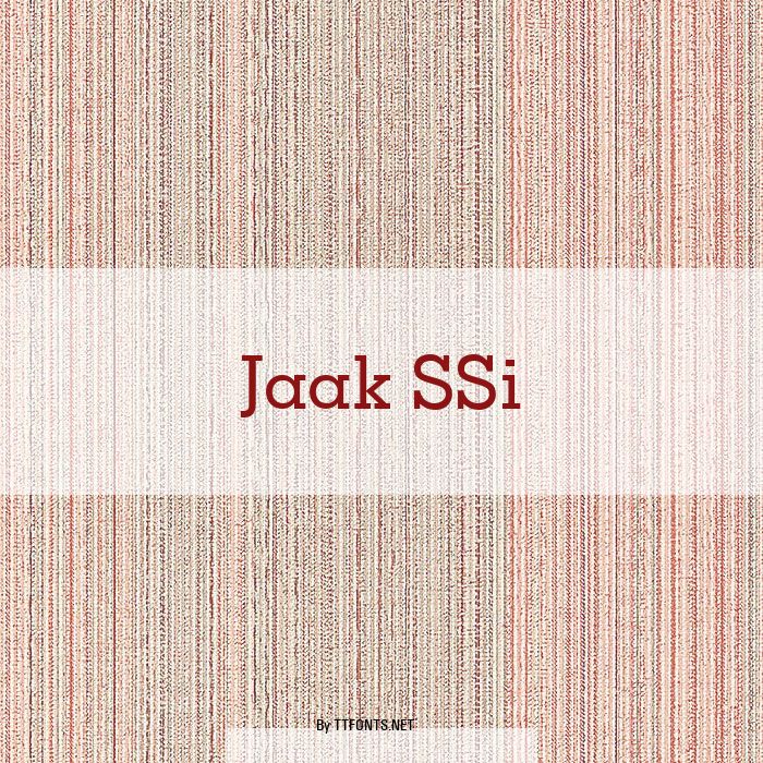 Jaak SSi example