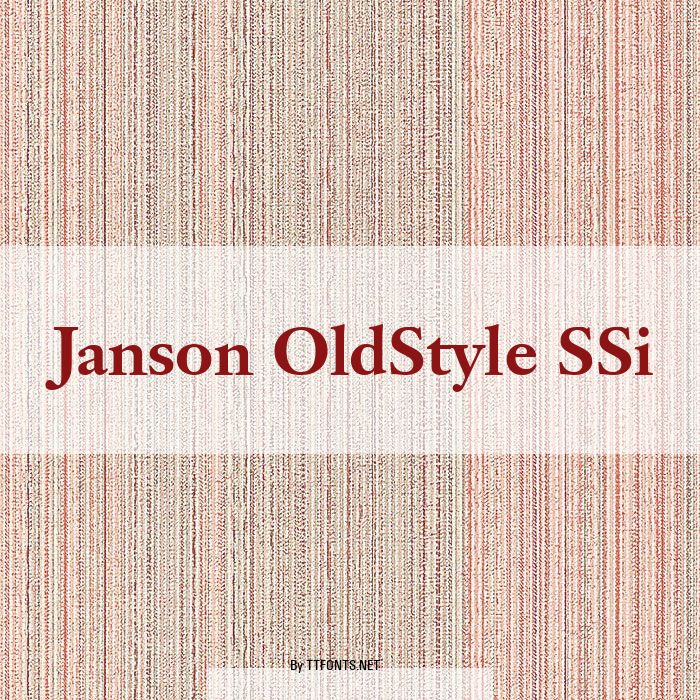 Janson OldStyle SSi example