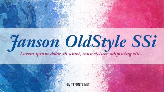 Janson OldStyle SSi example