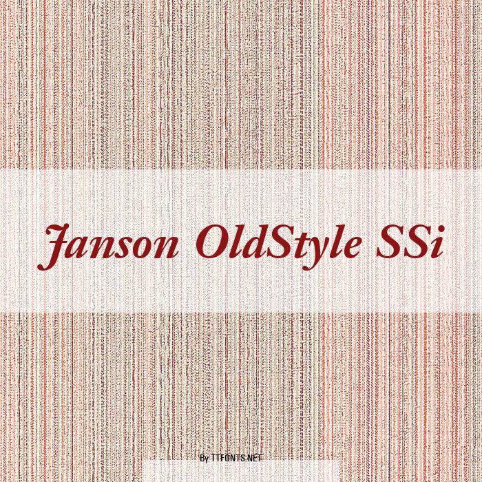 Janson OldStyle SSi example