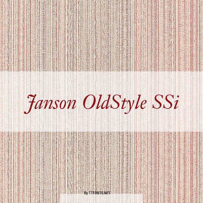 Janson OldStyle SSi example