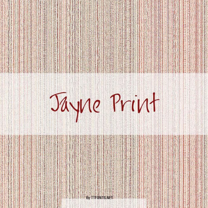 Jayne Print example