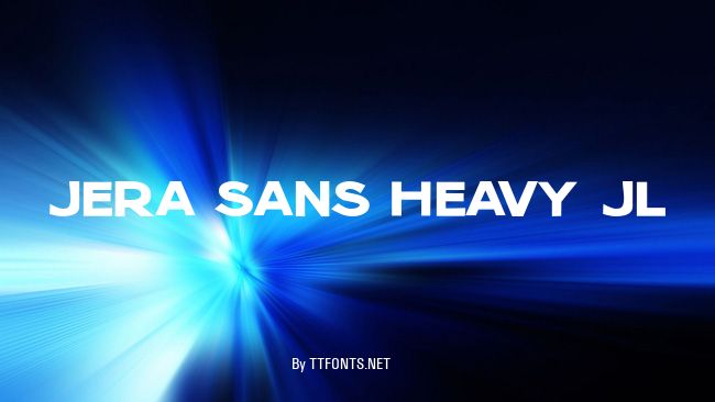 Jera Sans Heavy JL example