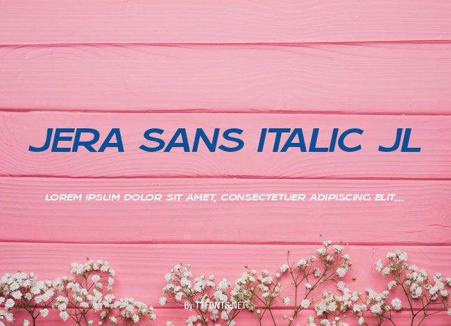 Jera Sans Italic JL example