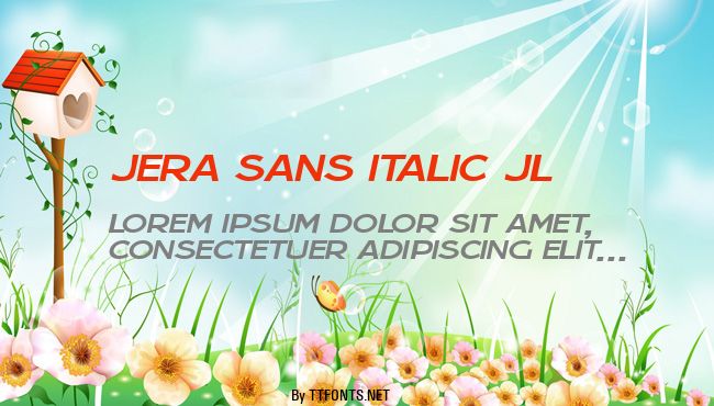 Jera Sans Italic JL example
