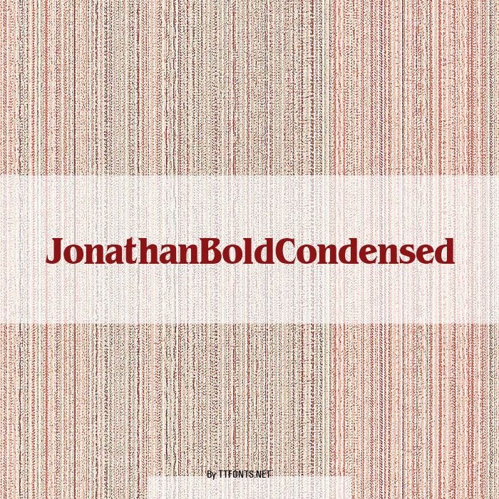 JonathanBoldCondensed example
