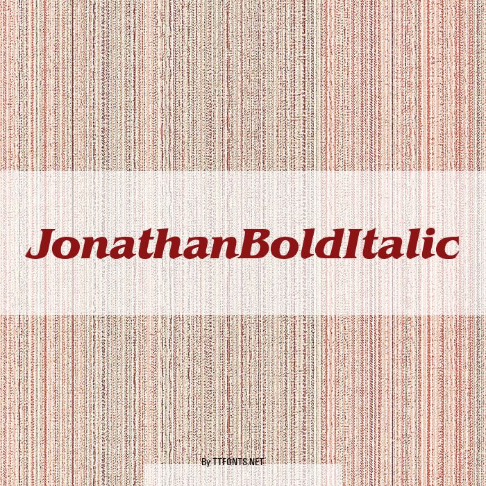 JonathanBoldItalic example