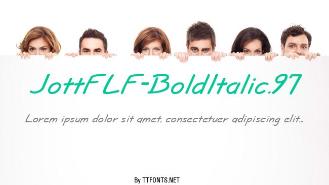 JottFLF-BoldItalic.97 example