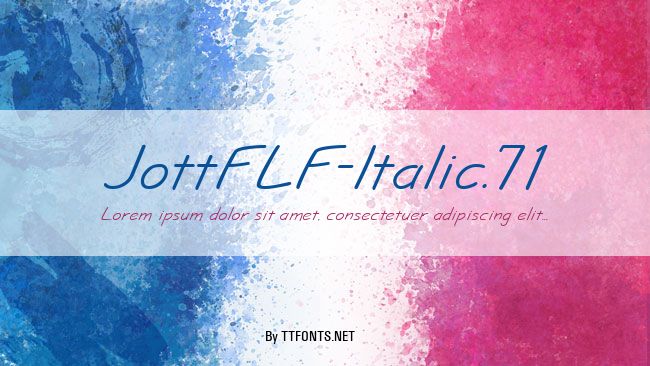 JottFLF-Italic.71 example