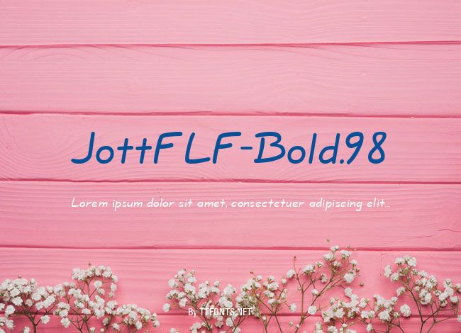 JottFLF-Bold.98 example