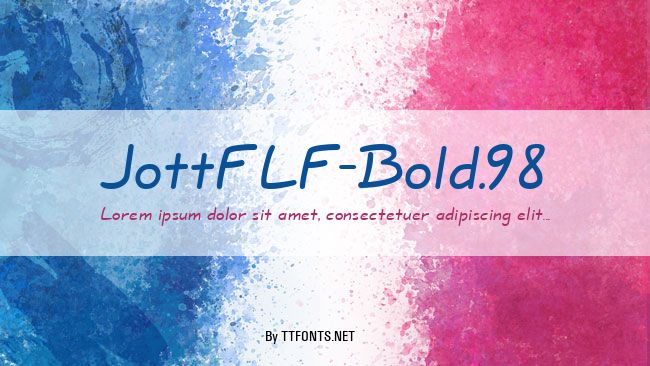 JottFLF-Bold.98 example