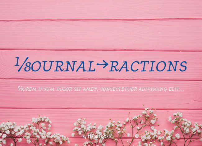 JournalFractions example