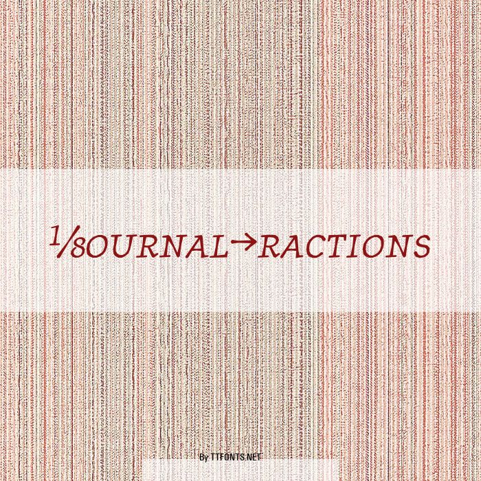 JournalFractions example