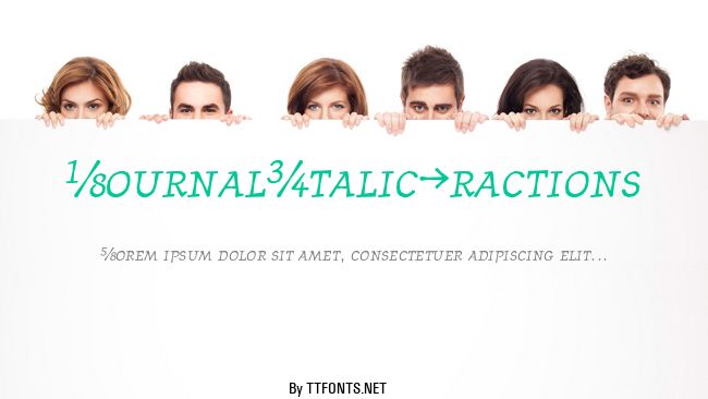 JournalItalicFractions example