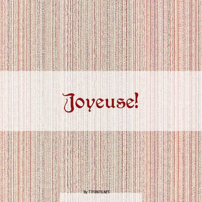 Joyeuse! example