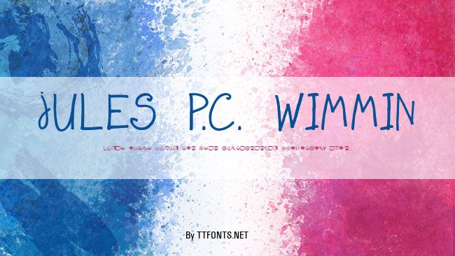 JULES P.C. WIMMIN example