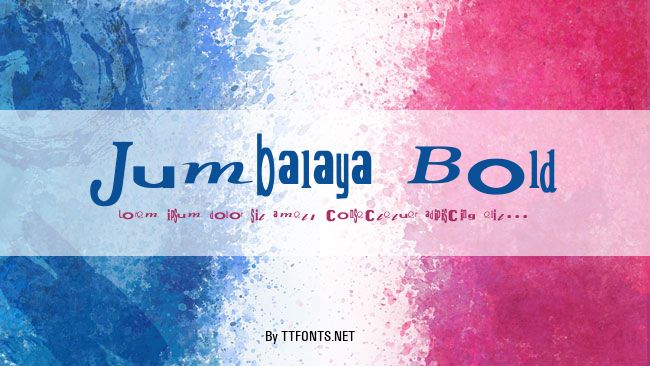 Jumbalaya Bold example