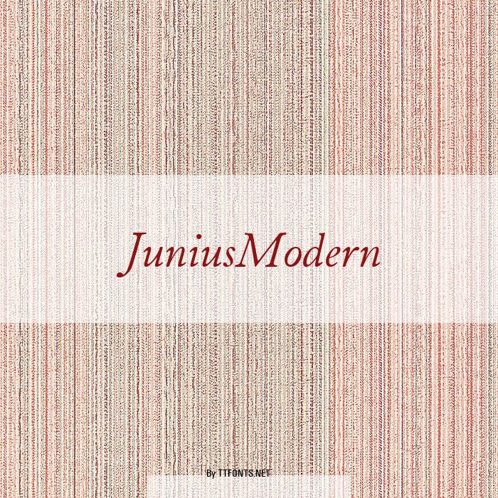 JuniusModern example