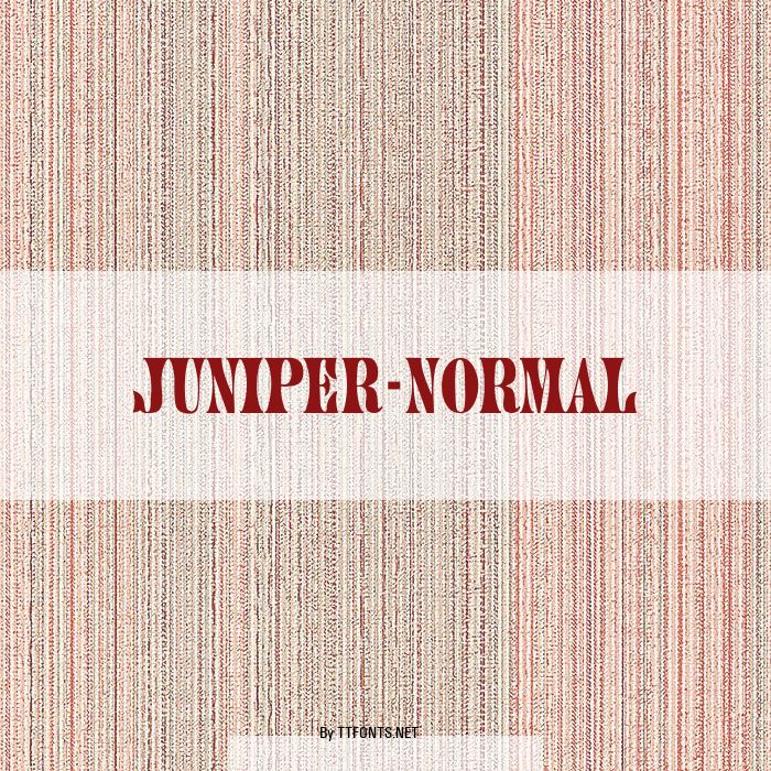Juniper-Normal example