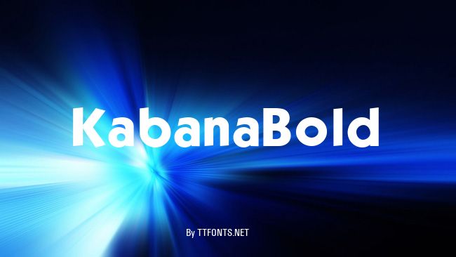 KabanaBold example