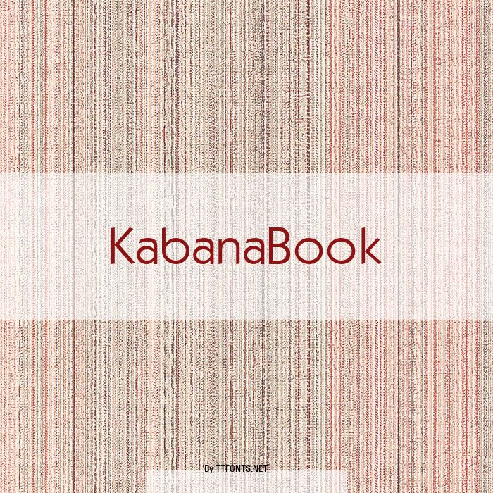 KabanaBook example