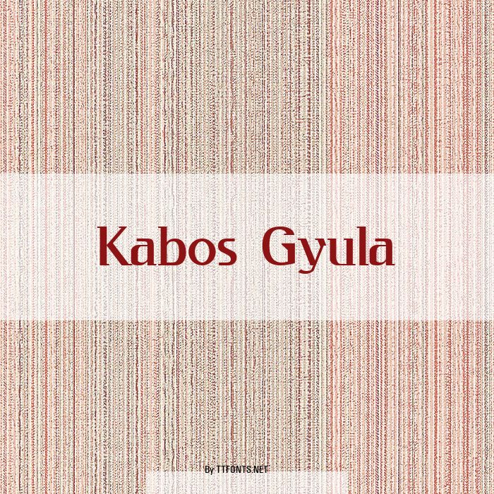 Kabos Gyula example