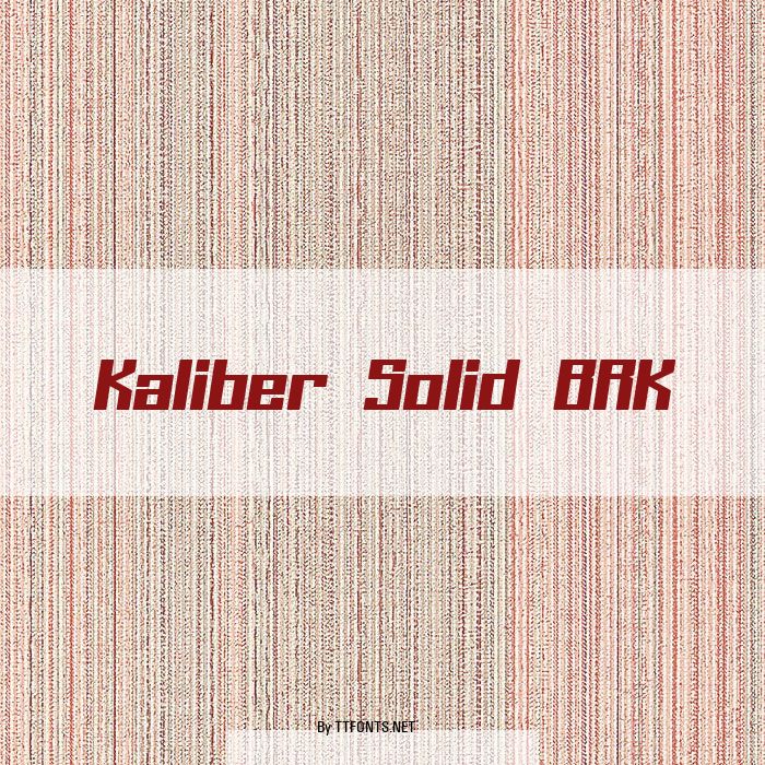 Kaliber Solid BRK example