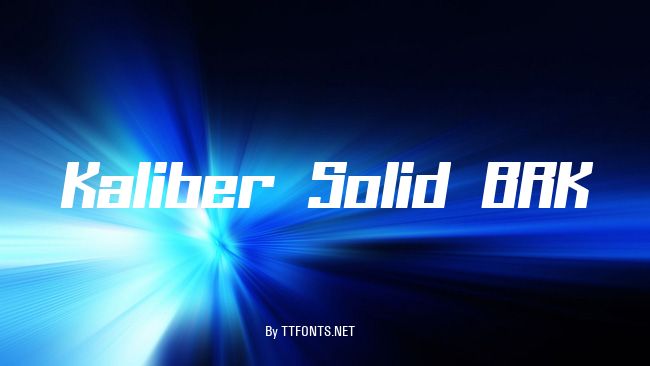 Kaliber Solid BRK example