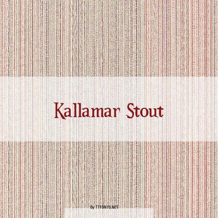 Kallamar Stout example