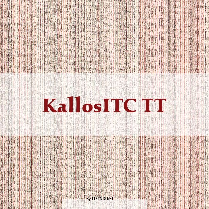 KallosITC TT example